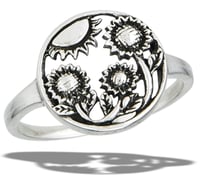 Image 2 of 3 Sunflowers with Sun Ring