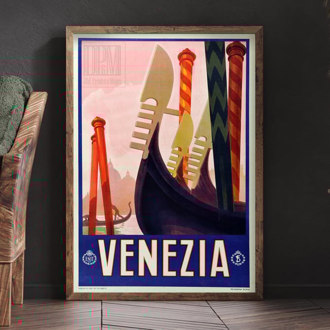 Venezia | Venice | 1928 | Vintage Travel Poster | Wall Art Print | Home Decor