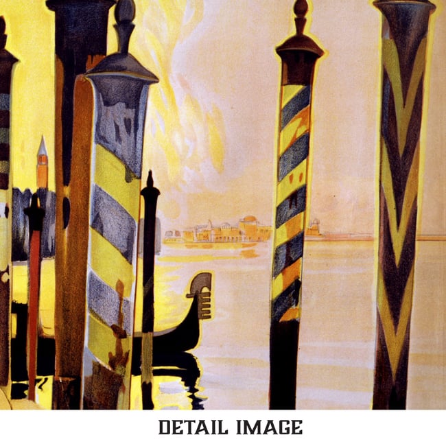 Venise et le Lido | Vittorio Grassi | 1920 | Vintage Travel Poster | Wall Art Print | Home Decor
