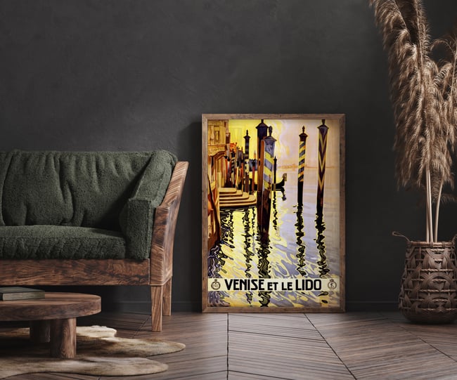 Venise et le Lido | Vittorio Grassi | 1920 | Vintage Travel Poster | Wall Art Print | Home Decor
