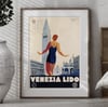 Venezia Lido | Dudovich & Nizzoli | 1930 | Vintage Travel Poster | Wall Art Print | Home Decor