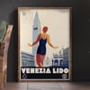 Venezia Lido | Dudovich & Nizzoli | 1930 | Vintage Travel Poster | Wall Art Print | Home Decor