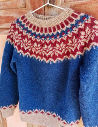 Image 3 of Afmæli - Icelandic wool sweater - Lapis blue - Ready to ship