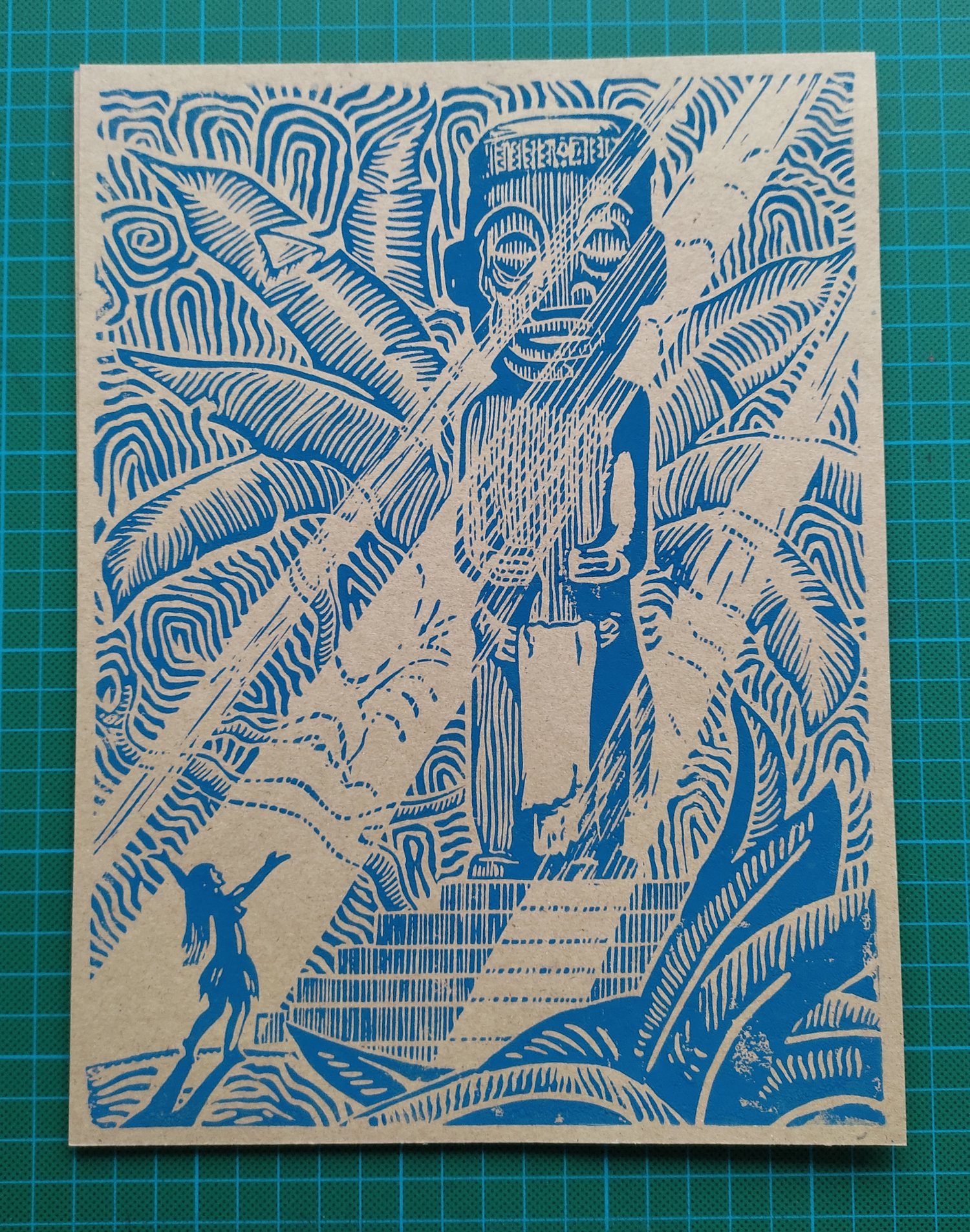 Image of DEEP INTO THE JUNGLE LINOPRINT