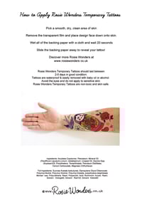 Image 2 of Mermaid Treasure A6 Temporary Tattoos