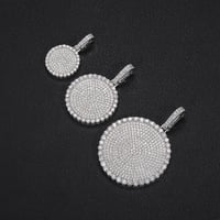 Image 1 of Moissanite Circle Medallion Pendant 