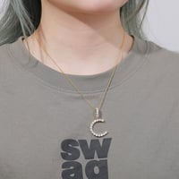 Image 4 of Moissanite Letter Pendant