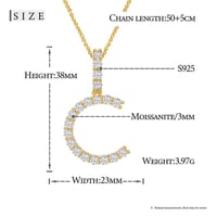 Image 5 of Moissanite Letter Pendant