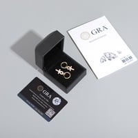 Image 4 of Moissanite Diamond Religious Earrings 