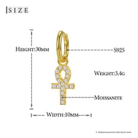Image 5 of Moissanite Diamond Religious Earrings 