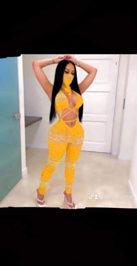 Image 1 of  Baddie Bandana Cutout Jumpsuit 