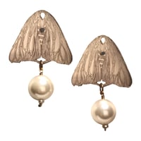 Image 4 of MOTH Earring with Pearls.