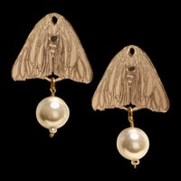 Image 3 of MOTH Earring with Pearls.