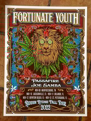 Image of Fortunate Youth Gig Poster - Signed and Numbered Artist Print