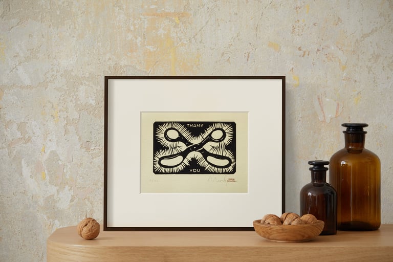 “Thank You” Limited Edition Linocut Print