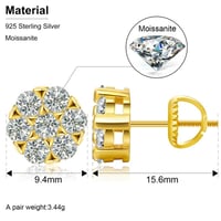 Image 5 of Moissanite Diamond Earrings