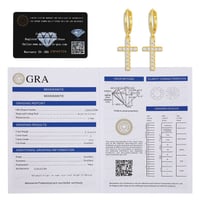 Image 5 of Religion Cross Moissanite Diamond Earrings