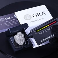 Image 3 of Big Money Sign Moissanite Ring
