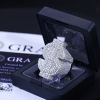 Image 2 of Big Money Sign Moissanite Ring