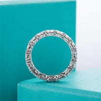 Image 4 of  4mm 5.1cttw Moissanite Eternity Rings/Men Or Women