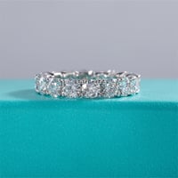 Image 1 of  4mm 5.1cttw Moissanite Eternity Rings/Men Or Women