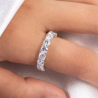 Image 2 of  4mm 5.1cttw Moissanite Eternity Rings/Men Or Women