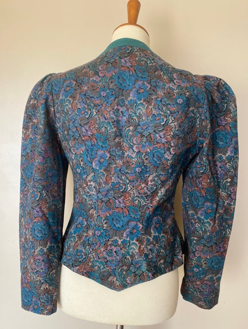 Image of Vintage Anazette Tapestry Puff Sleeve Blazer
