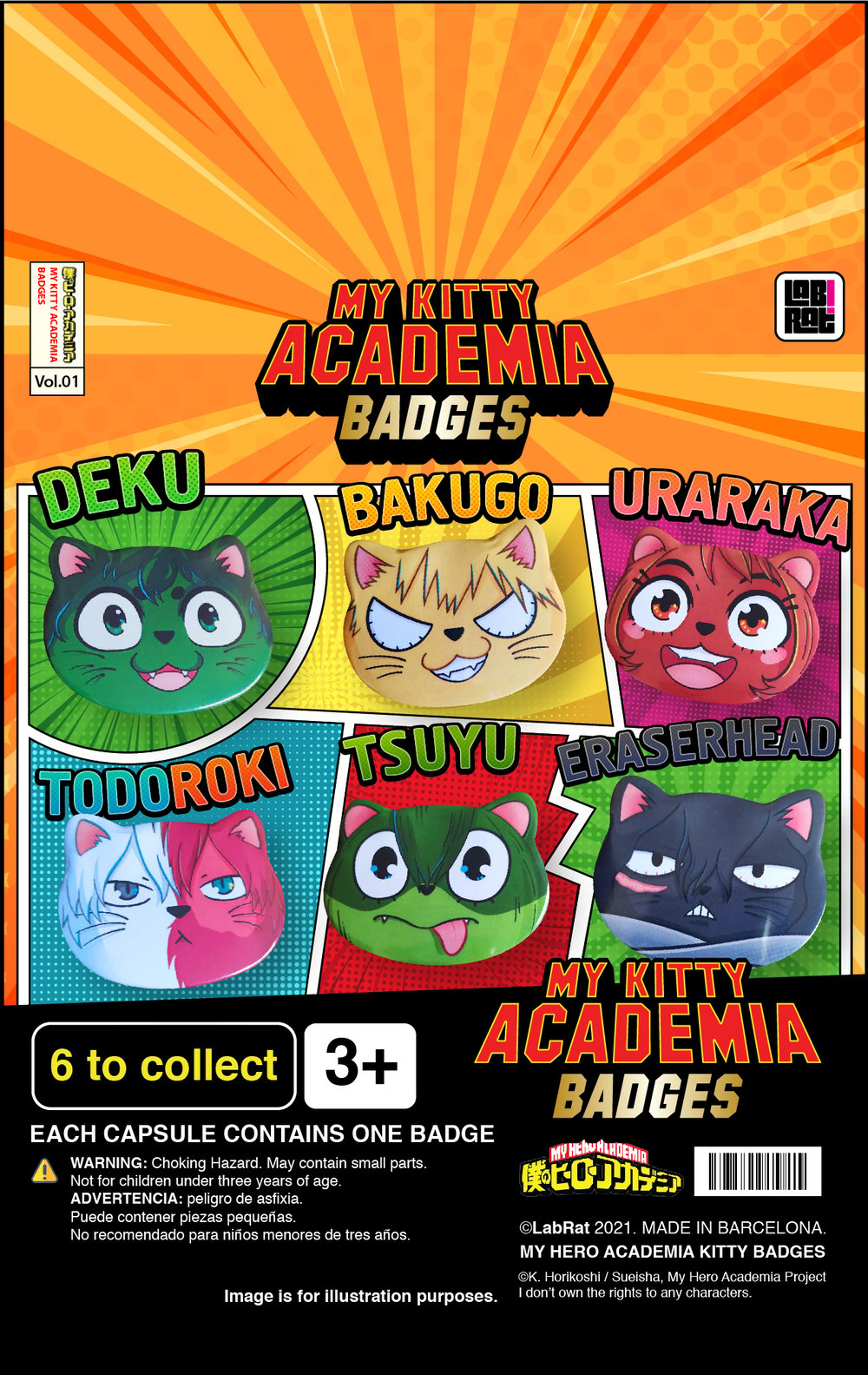 Image of My Hero Academia Kitty Badges - Random Gacha