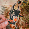 dobie kiss clear sticker