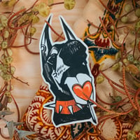 Image 2 of dobie kiss clear sticker