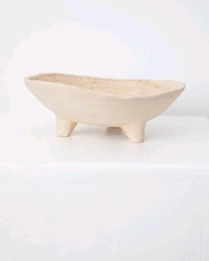Image of Large Trojan Bowl with legs. Natural. By holiday Trading&co.