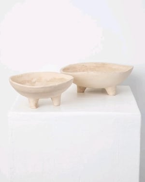Image of Small Trojan Bowl with legs. Natural. By Holiday Trading&co