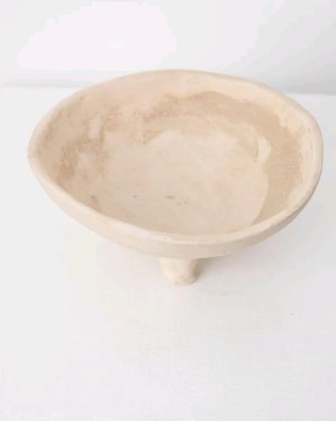 Image of Small Trojan Bowl with legs. Natural. By Holiday Trading&co