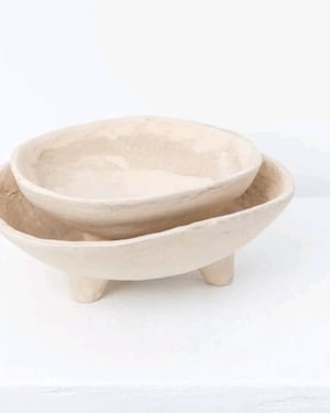 Image of Small Trojan Bowl with legs. Natural. By Holiday Trading&co