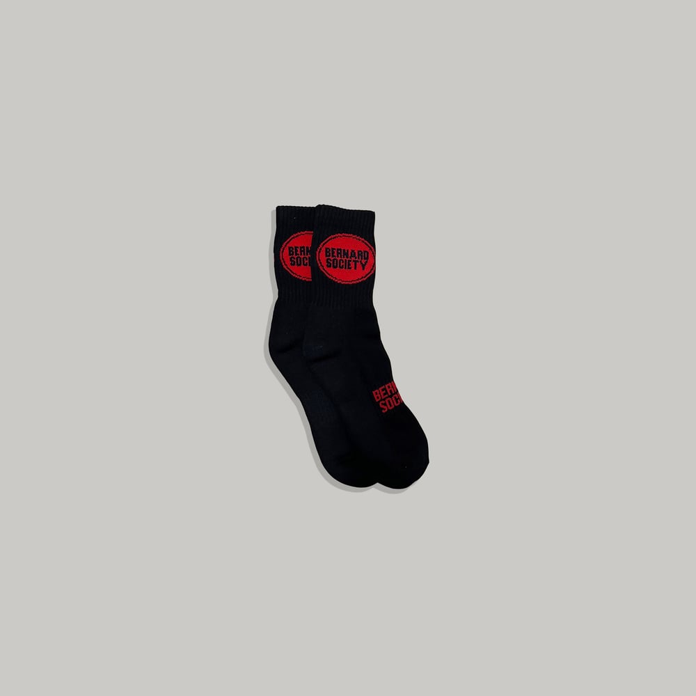 Image of Red on Black socks