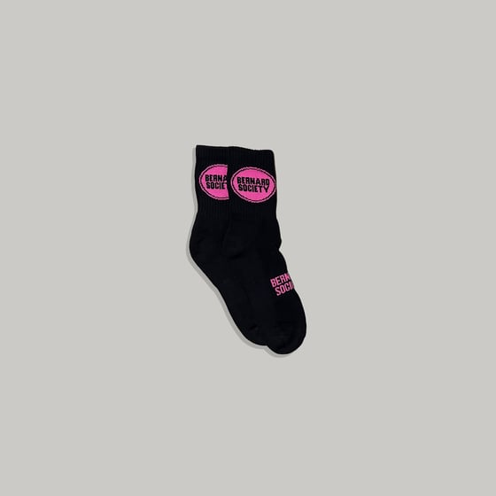 Image of Pink on Black socks