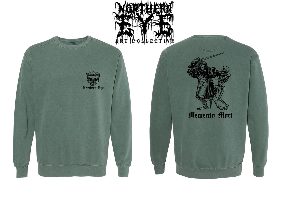 Memento Mori Crewneck Blue Spruce