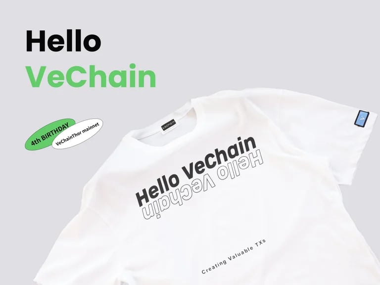 Image of VeChain Classic T-shirt - "Hello VeChain"
