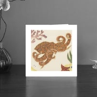 Image 1 of Blue ringed Octopus art card
