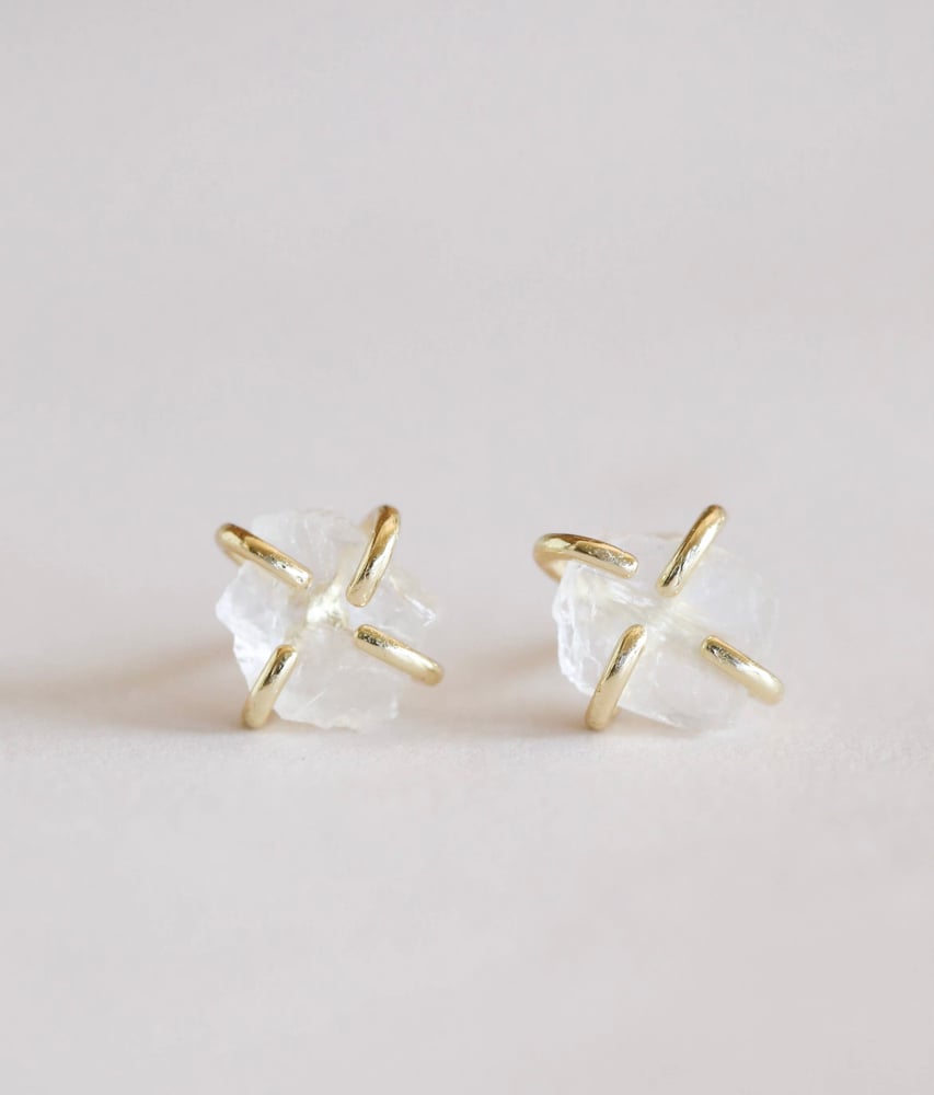 Image of Crystal Prong Earrings 