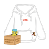 Coeurgui "CITÉ." Hoodie. [BLANC]