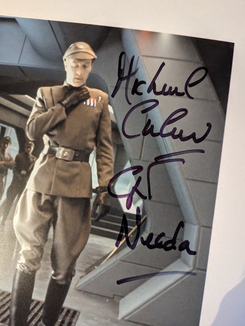 Michael Culver Captain Needa Signed Starwars 10x8