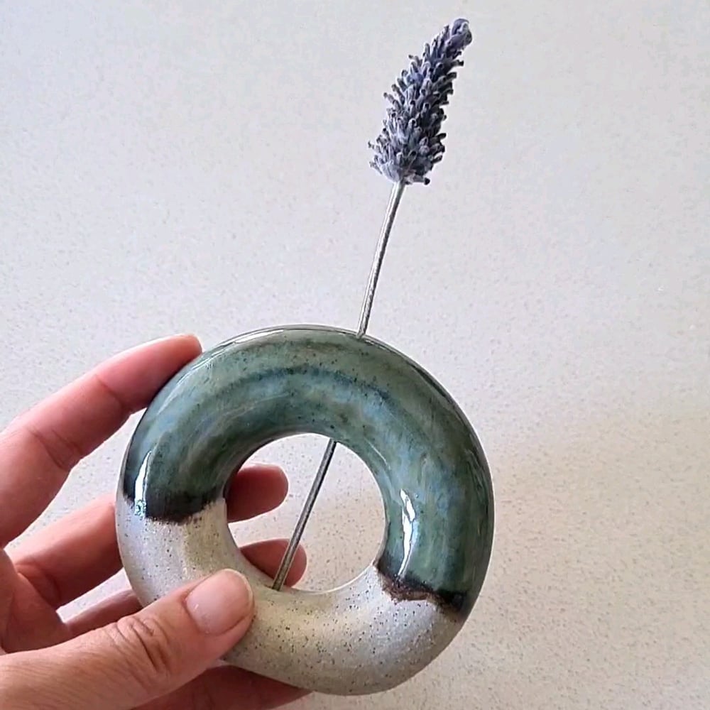 Image of Lush Green Forest - donut vase
