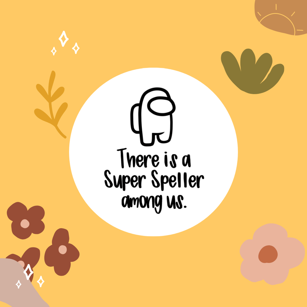 There Is A Super Speller Among Us Stamp