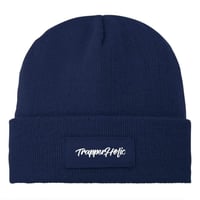TRAPPERHOLIC NAVY PATCH BEANIE 