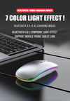 Tablet Phone Computer Bluetooth Wireless Mouse Charging Luminous 2.4G USB Wireless Mouse Portable Mo