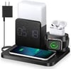 Wireless Charger 3 In 1 Fast Charging Charging Station Digital Alarm Clock Charging Station for IPho