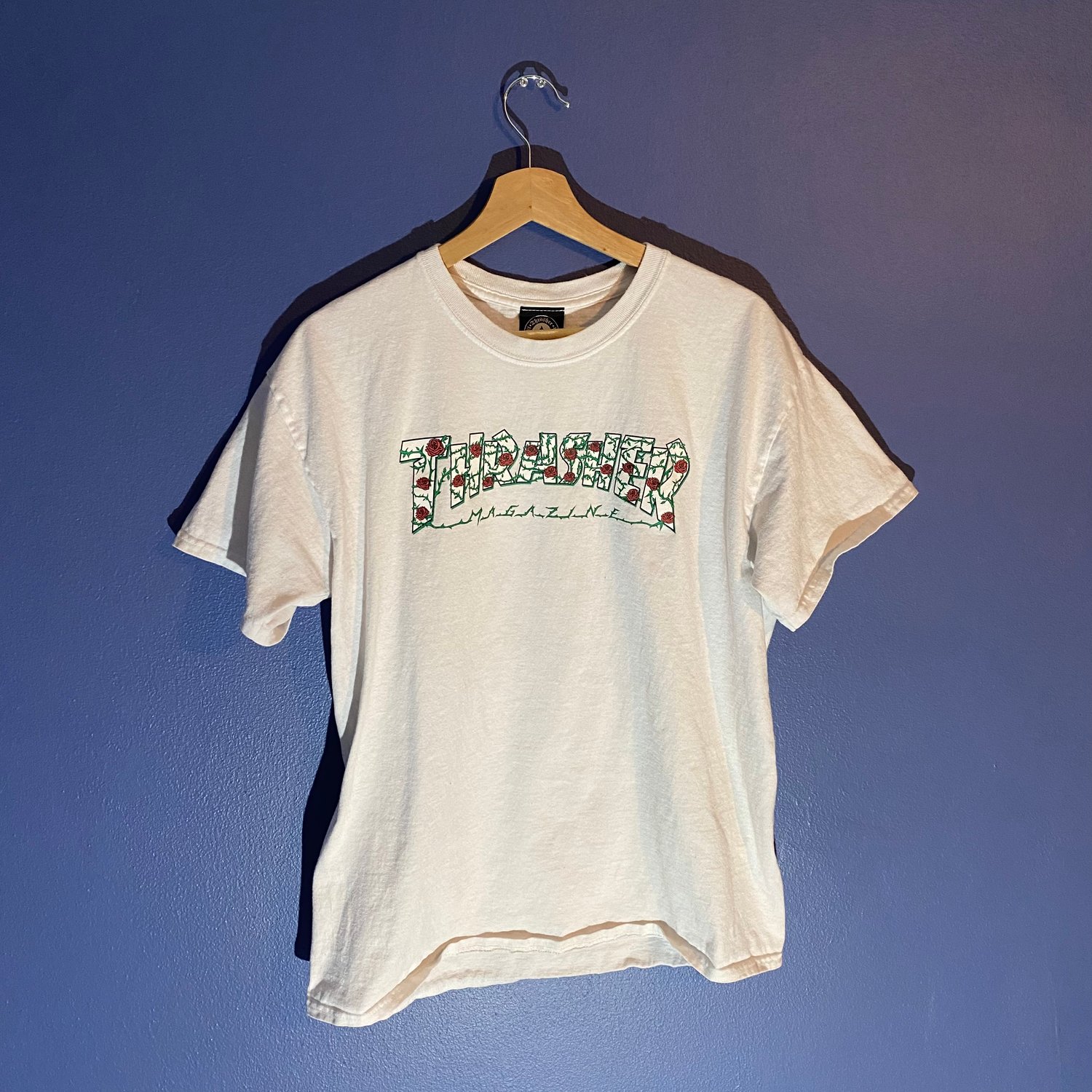 Thrasher Roses White Tee