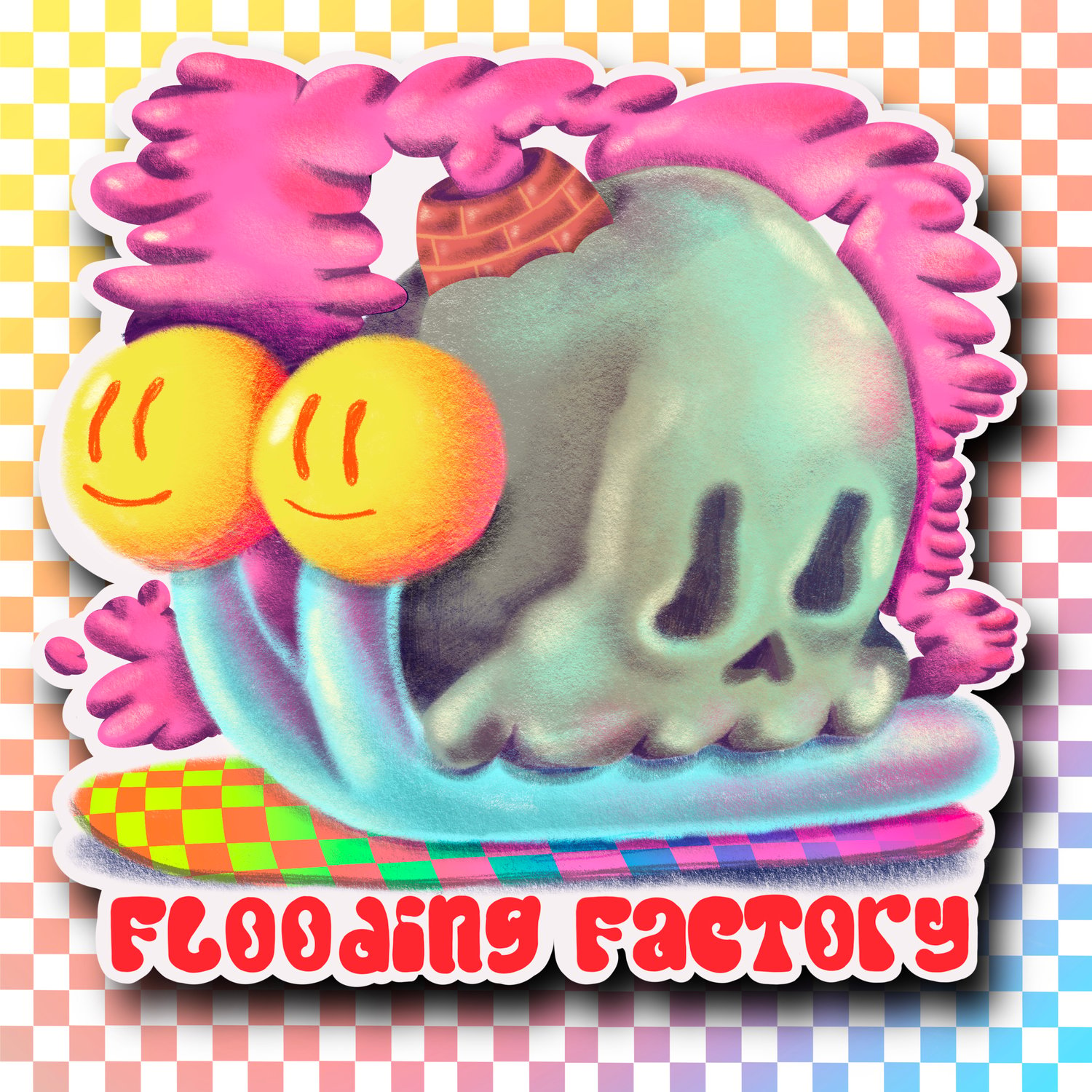 Snail Skull Sticker