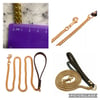 Gold Plated Cuban Link Dog Leash 3ft